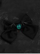 Black Big Bow-Knot Eyeball Bat Wings Decoration Design Halloween Gothic Lolita Hairpin