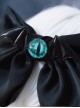 Black Big Bow-Knot Eyeball Bat Wings Decoration Design Halloween Gothic Lolita Hairpin