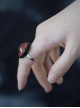 Red Vertical Pupil Eyeball Opening Adjustable Halloween Gothic Lolita Ring