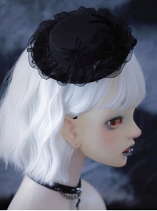 Dark Horror Emulation Plush Spider Lace Halloween Gothic Lolita Small Topper