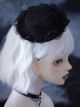 Dark Horror Emulation Plush Spider Lace Halloween Gothic Lolita Small Topper