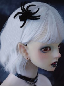 Halloween Horror Emulation Plush Spider Gothic Lolita Hairpin