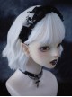 Gothic Bow-Knot Lace Decorated Skull Head Halloween Gothic Lolita Headband