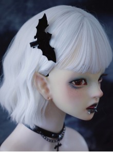 Emulation Plush Bat Black Simple Halloween Gothic Lolita Hair Clip