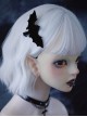 Emulation Plush Bat Black Simple Halloween Gothic Lolita Hair Clip