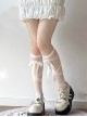 Solid Color Summer Ultra-Thin Sweet Striped Frenulum Mid Tube Socks Sweet Lolita Stockings