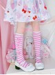 Spring Autumn Striped Printing Cotton Socks Middle Tube Socks Classic Lolita Socks