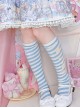 Spring Autumn Striped Printing Cotton Socks Middle Tube Socks Classic Lolita Socks