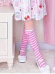 Spring Autumn Striped Printing Cotton Socks Middle Tube Socks Classic Lolita Socks