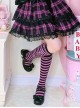 Spring Autumn Striped Printing Cotton Socks Middle Tube Socks Classic Lolita Socks