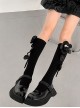 Solid Color Autumn Rose Pearl Rhinestones Decoration Minimalistic In The Tube Socks Cotton Socks Classic Lolita Socks