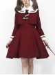 College Style Sweet Navy Collar Double Stripe Short Sleeveless Dress Long Sleeve Coat School Lolita Set