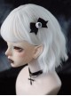 Black Bow Simulation Eyeball Skull Horror Halloween Goth Lolita Hairpin