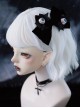 Black Velvet Big Bow Halloween Simulation Eyeball Gothic Lolita Hair Clip