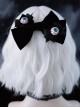 Black Velvet Big Bow Halloween Simulation Eyeball Gothic Lolita Hair Clip