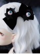 Black Velvet Big Bow Halloween Simulation Eyeball Gothic Lolita Hair Clip