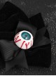 Black Velvet Big Bow Halloween Simulation Eyeball Gothic Lolita Hair Clip