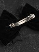 Black Velvet Big Bow Halloween Simulation Eyeball Gothic Lolita Hair Clip