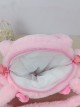 Pink Plush Sweet Bow Girl Big Ears Sweet Lolita Portable Adjustable Messenger Bag