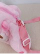 Pink Plush Sweet Bow Girl Big Ears Sweet Lolita Portable Adjustable Messenger Bag