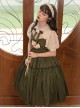 Love And Poetry Series Elegant Daily Fake Two Piece Puff Sleeve Stand Collar Cutout Design Classic Lolita Short Sleeve Dress