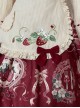 Strawberry Diary Series Sweet Cute Autumn Winter Strawberry Print Strawberry Embroidered Lace Bow Decoration Apron Sweet Lolita Long Sleeve Dress