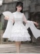 Fengming Series Chinese Style Pure White Elegant Stand Collar Improved Cheongsam Classic Lolita Sleeveless Dress