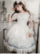 Floating Whale Paradise Series Everyday Elegance Lace Decorative Print Classic Lolita Sleeveless Dress