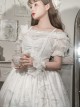 Floating Whale Paradise Series Daily Elegance Lace Decorative Print Classic Lolita Sleeveless Dress