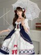 Gorgeous Lace Bow-Knot Ribbons Decorate Paneled Multi-Layer Hem Classic Lolita Short Sleeve Dress