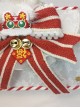 Chinese Style Cute Little Tiger Embroidered Red-White Bow Bell One-Shoulder Hand-Held Messenger Bag Classic Lolita Bag