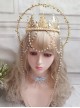 Gorgeous Tea Party Flower Married Our Lady Halo Crown Bead Chain Classic Lolita Headdress