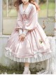 Solid Color Elegant Autumn Gentle Lantern Sleeve Rose Lace Rabbit Ears Classic Lolita Long Sleeve Dress