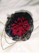 Gothic Red Rose Lace Bead Chain Decorated Gothic Lolita Hair Clip