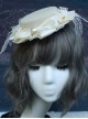 Gothic Sweet Vintage Pearl Bow Lace Decorated Gothic Lolita Small Topper Hair Clip