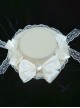 Gothic Sweet Vintage Pearl Bow Lace Decorated Gothic Lolita Small Topper Hair Clip