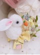 Cute Sweet Pastoral Little Rabbit Carrot Bow Sweet Lolita Kids Aldult Small Hat Hairpin