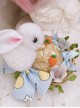 Cute Sweet Pastoral Little Rabbit Carrot Bow Sweet Lolita Kids Aldult Small Hat Hairpin