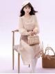 Retro Chinese Style Improved Everyday Han Elements Long Sleeve V-Neck Embroidered Lace Blouse Bamboo Print Skirt Suit