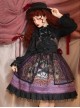 Grape Lace Vintage Grape Embellished Bow Detachable Belt Ruffle Hem Gothic Lolita Sleeveless Dress