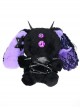 Gothic Black Purple Plush Devil Rabbit One-Eyed Vertical Pupil Lace Rivet Metal Chain Decoration Halloween Messenger Bag