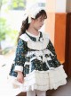 Pastoral Style Floral Lace Multilayer Ruffle Lace Hem Fall Kids Classic Lolita Long Sleeve Dress