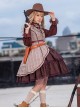 Check Lapel Autumn Simple Slim School Lolita Sleeveless Dress