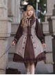 The Witch'S Note Series Autumn Lapel Striped Vest Slim Striped Swallowtail School Lolita Skirt Vest Suit