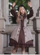 The Witch'S Note Series Autumn Lapel Striped Vest Slim Striped Swallowtail School Lolita Skirt Vest Suit