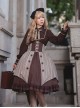 The Witch'S Note Series Autumn Lapel Striped Vest Slim Striped Swallowtail School Lolita Skirt Vest Suit