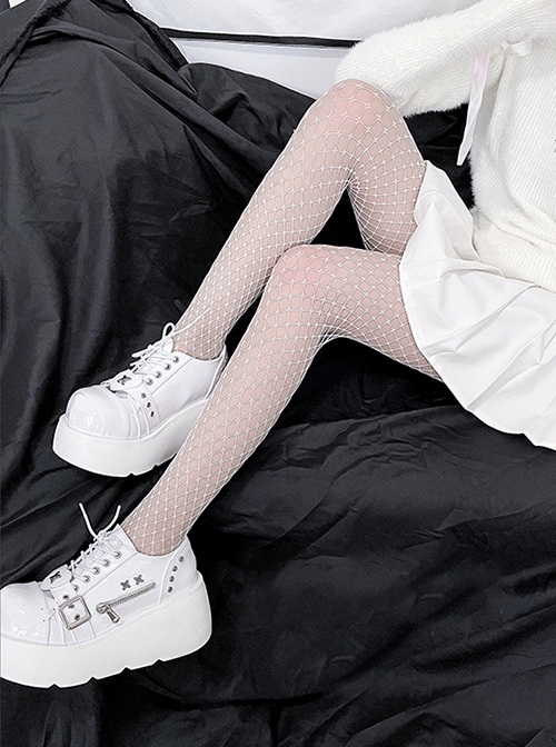 Night Stalker Series Round Toe Patent Leather Lace-Up Heart Zip Decorative Design Punk Lolita Platform Shoes