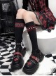 Solid Color Daily Round Head Contrast Color Crucifix Halloween Sweet-Cool Punk Lolita Mid-Heel Platform Shoes