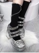 Reincarnated Demon Series Metal Rivet Love Devil Square Toe Solid Color Thick Heel Punk Lolita High Heels