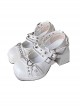 Reincarnated Demon Series Metal Rivet Love Devil Square Toe Solid Color Thick Heel Punk Lolita High Heels